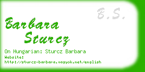 barbara sturcz business card